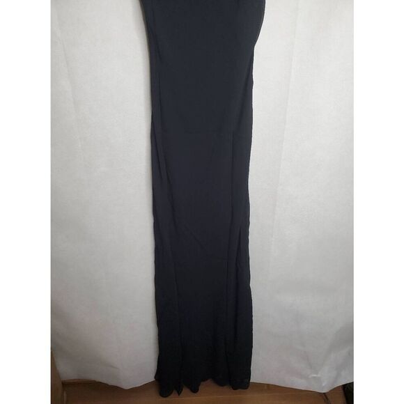Rumored Vintage Slip Maxi Dress in Black 90s Y2K Minimal Classic Witchy Grunge - Picture 5 of 8